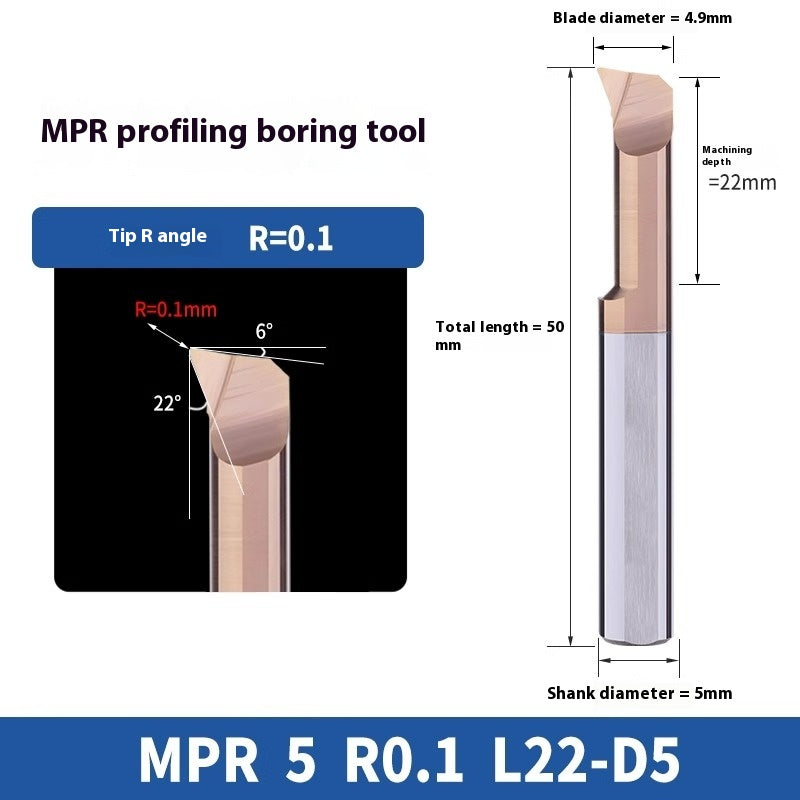 1128-MPR Small Bore Boring Tools Imitation Turning Tools Tungsten Carbide Alloy Tungsten Carbide CNC Lathe Micro Internal Small Boring Tools Shandong Denso Pricision Tools Co.,Ltd.